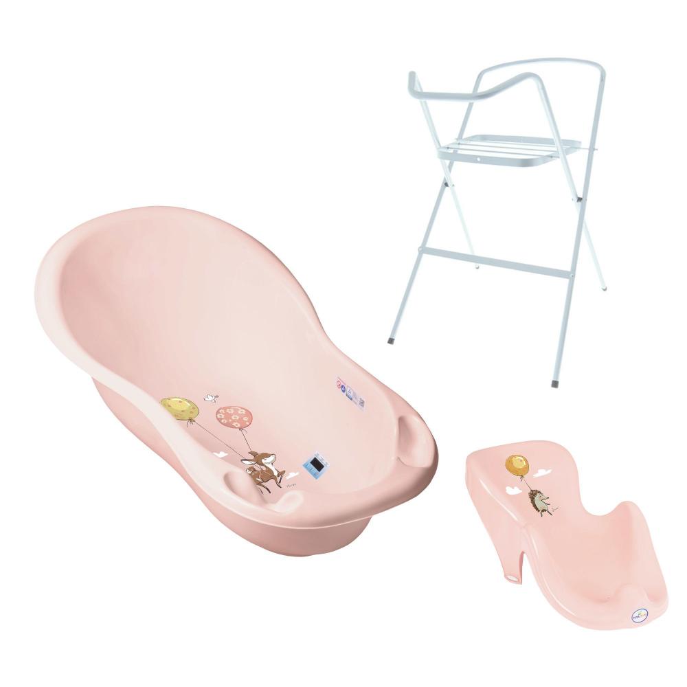 Set Cadita Forest Roz Tega Baby cu Senzor Temp - imagine 2