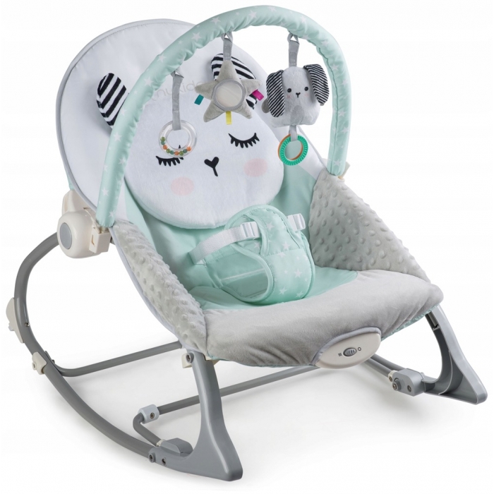 Balansoar Nukido Panda Mint cu vibrații - imagine 5
