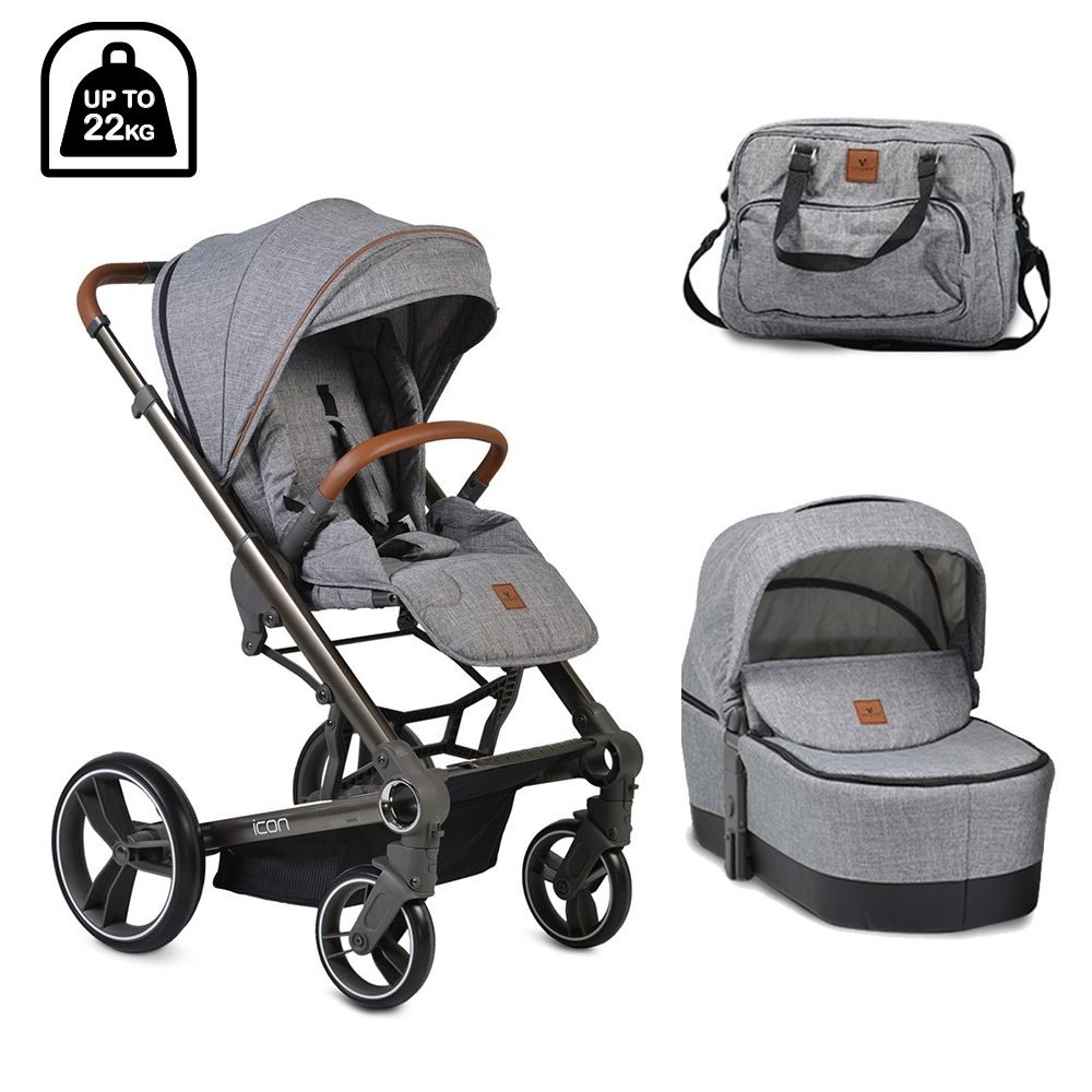 Carucior Modular 2in1 Cangaroo Icon Grey - imagine 11