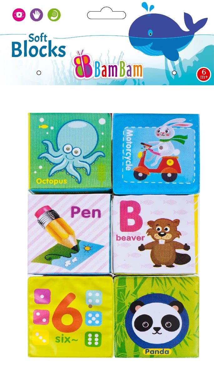 Set 6 Blocuri Moi Bambam pentru Bebelusi