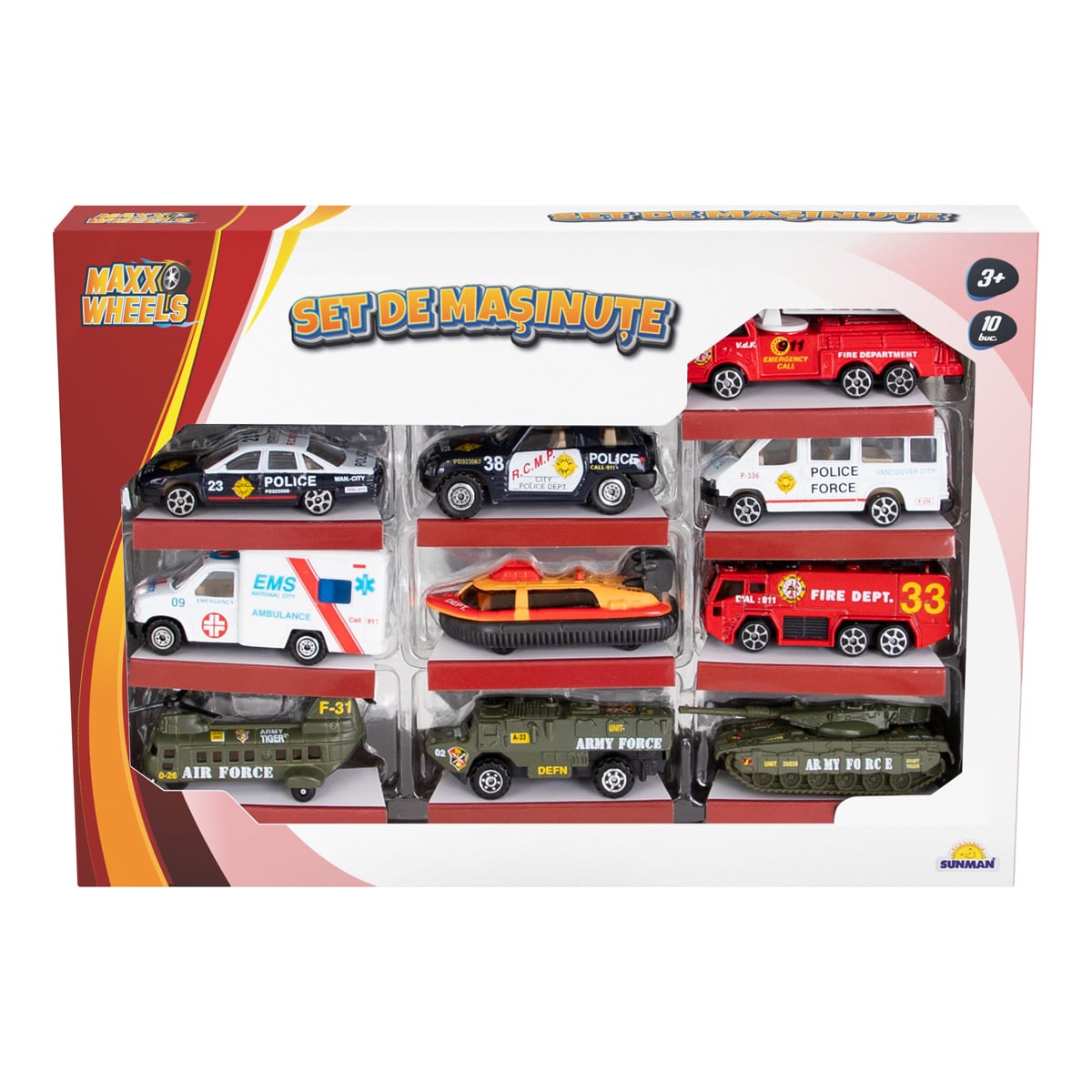 Set 10 Masinute Interventie Maxx Wheels