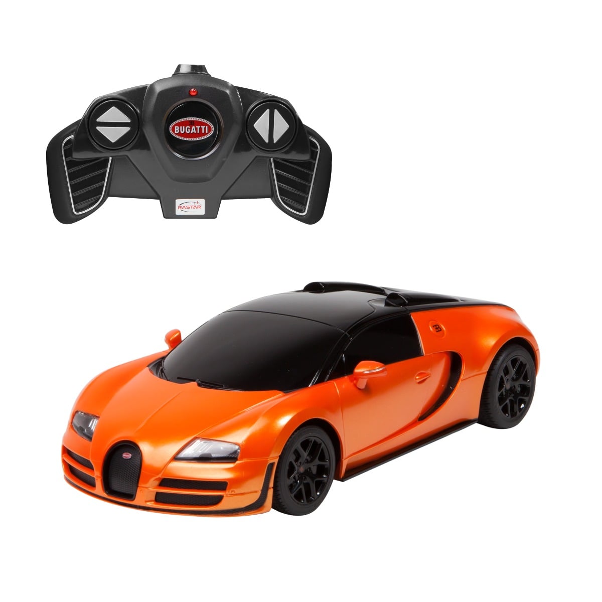 Masina RC Rastar Bugatti Veyron, 1:18, Portocaliu
