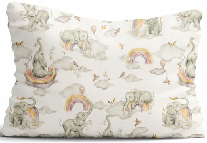 Față de pernă antialergică BabyMam Grey Elephant, 40x60 cm - imagine 2