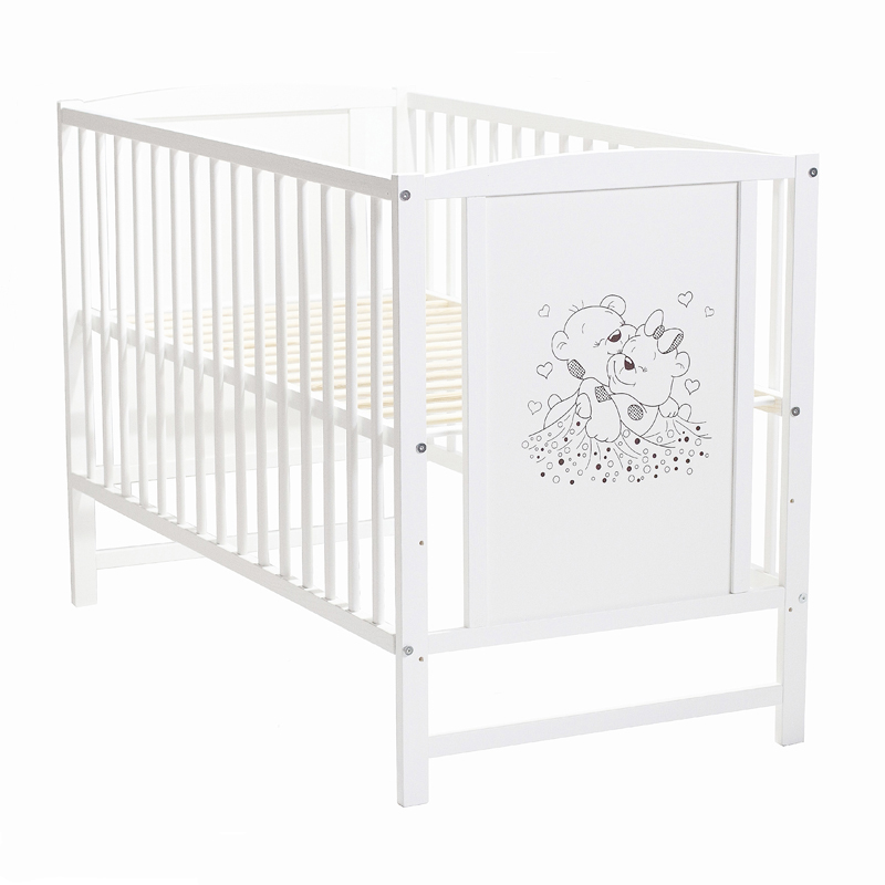 Patut E-kids Bears 120x60 cu Laterala Detasabila - imagine 2