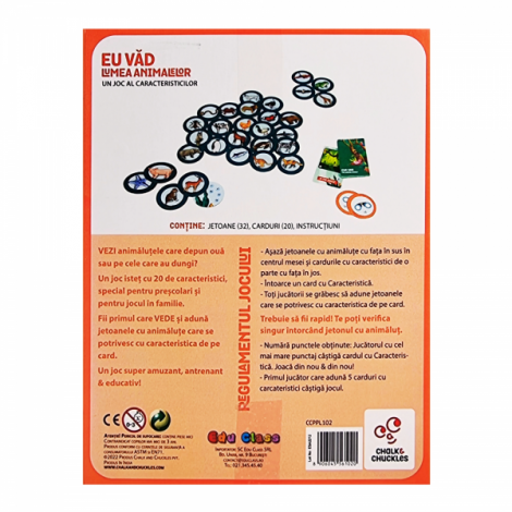 Joc Logica Animale Chalk Chuckles - IQ Game - imagine 2