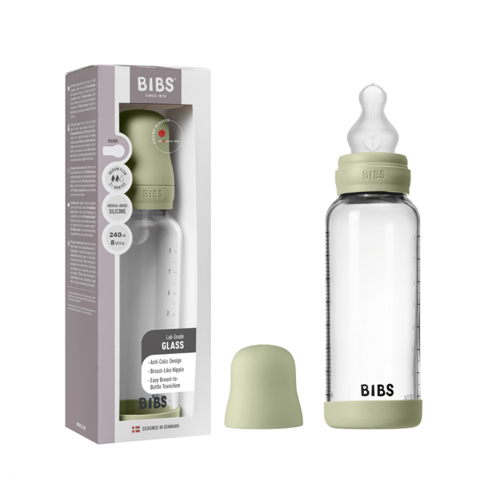Bibs Biberon Sticlă Anticolici 240ml Sage - imagine 4