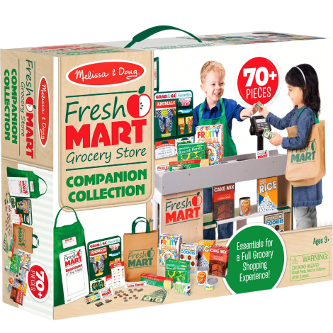 Set Supermarket Melissa & Doug, 70 Accesorii, 3-7 Ani