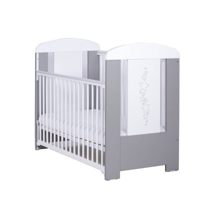 Pătuț Drewex Stars Culisant Silver + Saltea