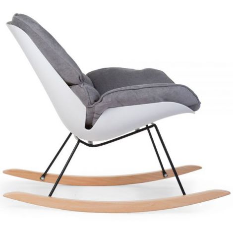 Scaun Balansoar Childhome Alb-Gri pentru Relaxare - imagine 2