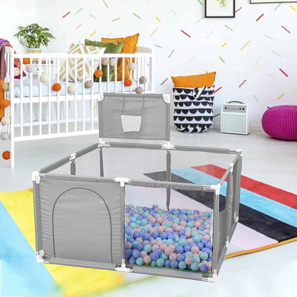 Tarc Joaca Nicekids Grey, 125x65cm, Cu Cos