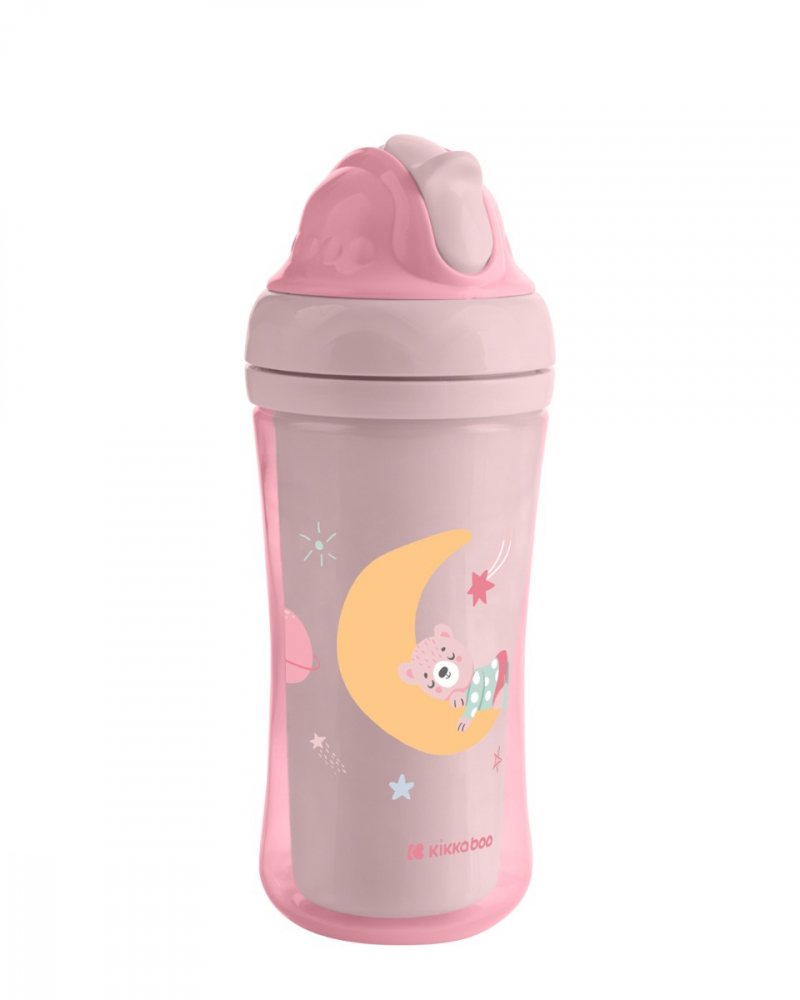 Kikkaboo Cana cu Pai Silicon 220ml Pink