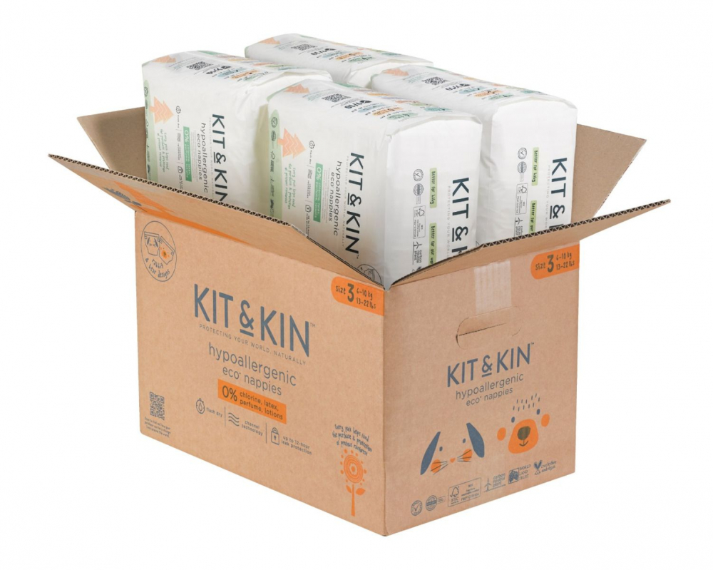 Scutece Eco KitKin Hipoalergenice 3 (128 buc) - imagine 3