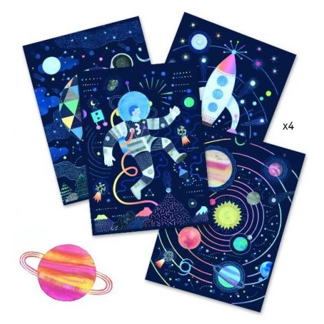 Joc creativ de răzuit Cosmos Djeco - imagine 2