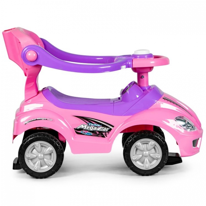 Mașinuță Copii 3 în 1 Ecotoys Roz cu Mâner - imagine 3