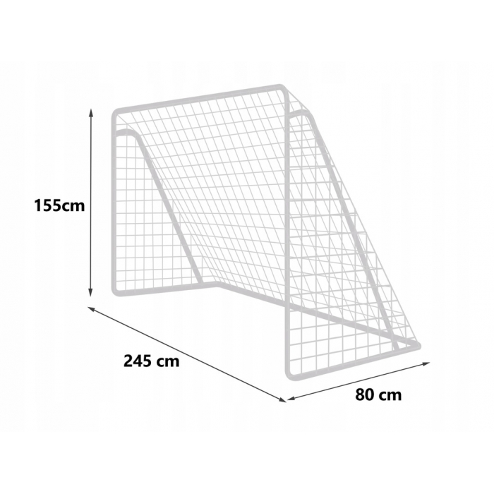 Poartă Fotbal Neo-Sport cu Plasă 245x80x155 cm - imagine 6
