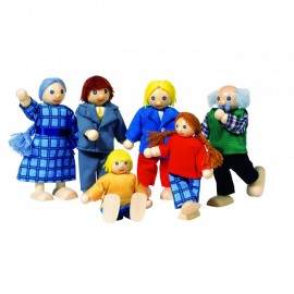 Păpuși din Lemn Familia la Oraș Goki