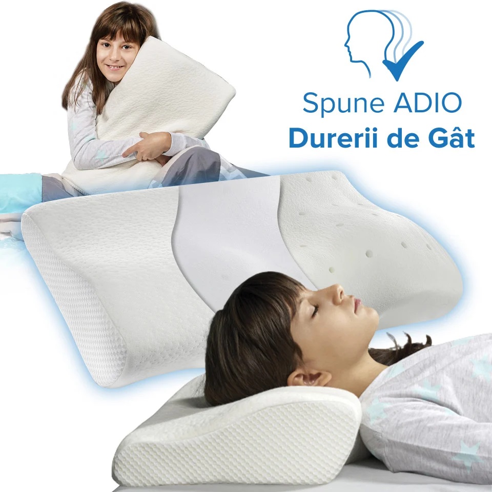 Set 4 perne Suporto cu suport cervical | Somn odihnitor