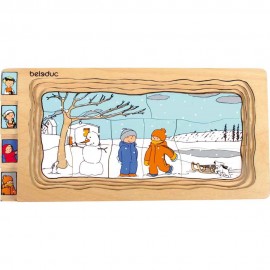 Puzzle Stratificat Anotimpurile Beleduc - Dezvoltare - imagine 5