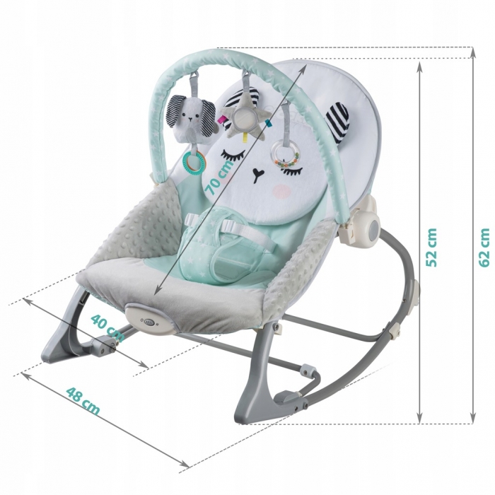 Balansoar Panda Ricokids cu vibrații și jucării - imagine 6