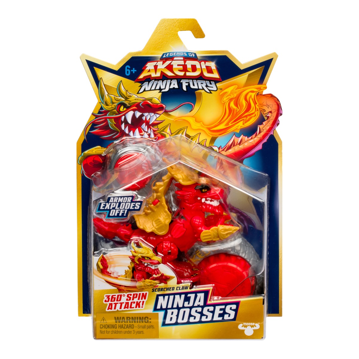 Akedo Ninja Bosses Scorched Claw | Figurina de Acțiune