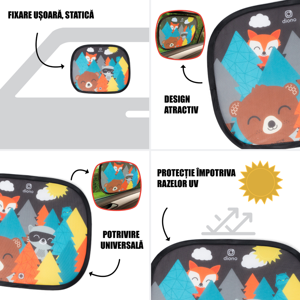 Parasolare Auto Diono Sun Stoppers Copii
