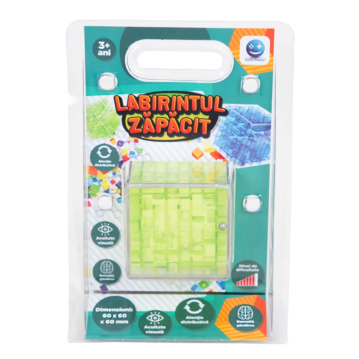 Cub Labirint 3D Smile Games - Joc Dext. și Răbdare