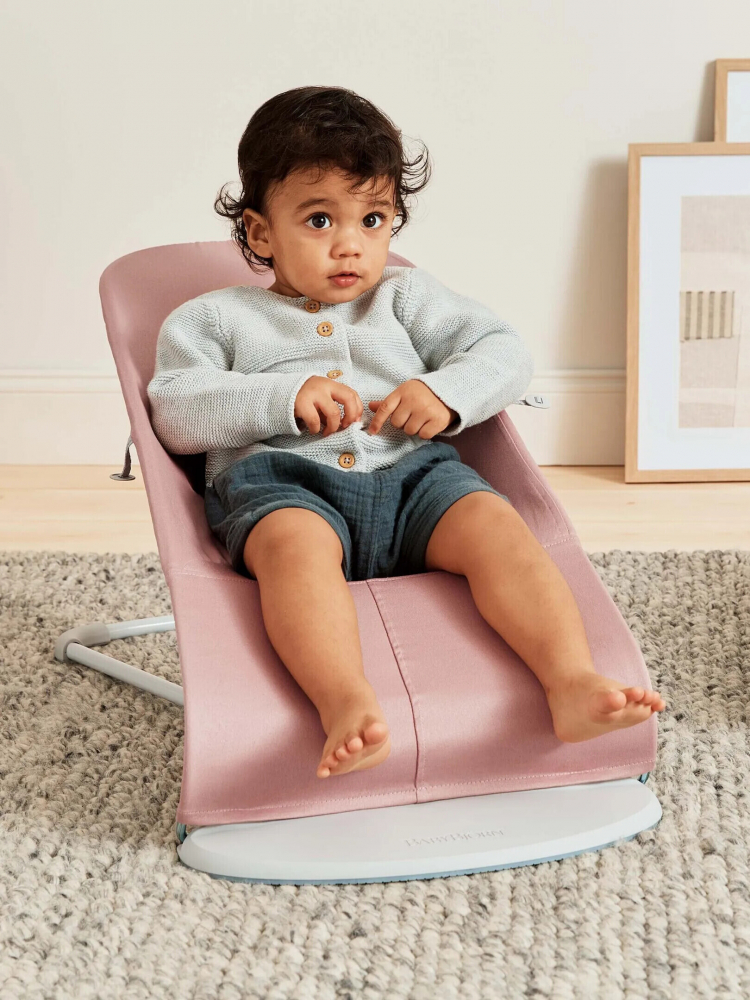 Balansoar BabyBjorn Bliss Pink, ergonomic, cu jucării - imagine 4