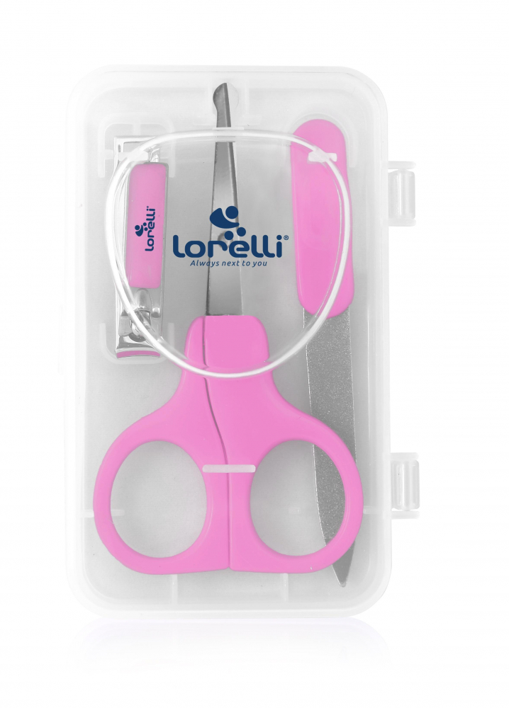 Set Manichiura Bebe 3 Piese Lorelli cu Suport Pink