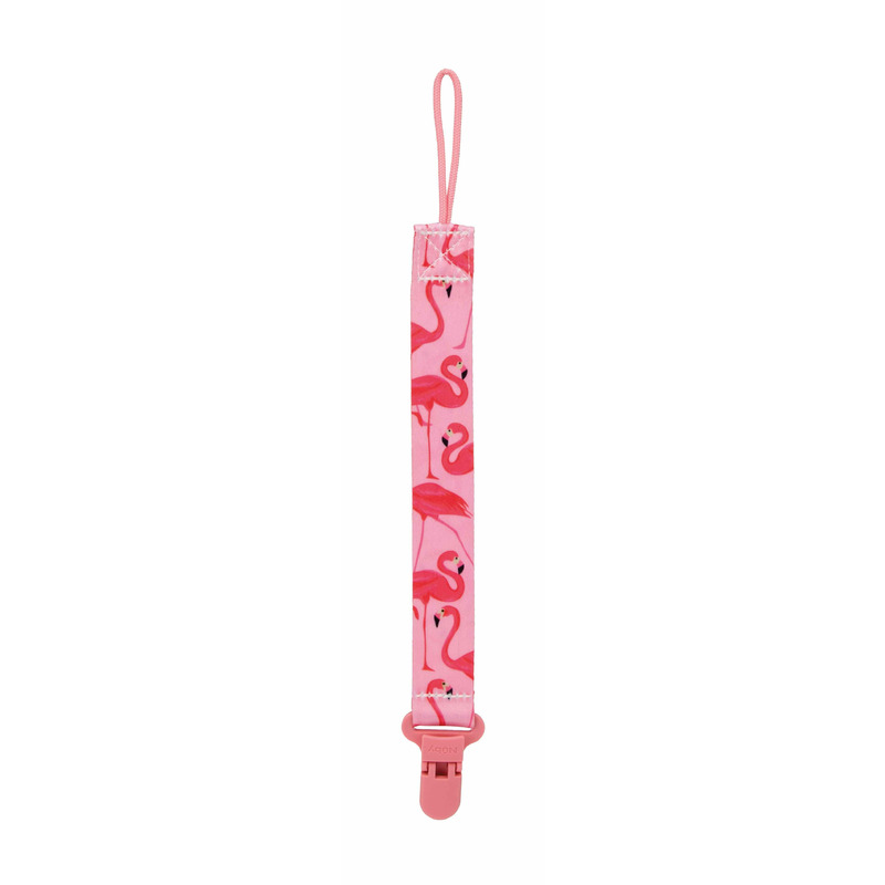 Lanț Suzetă Nuby Textil Flamingo, Fără BPA - imagine 2