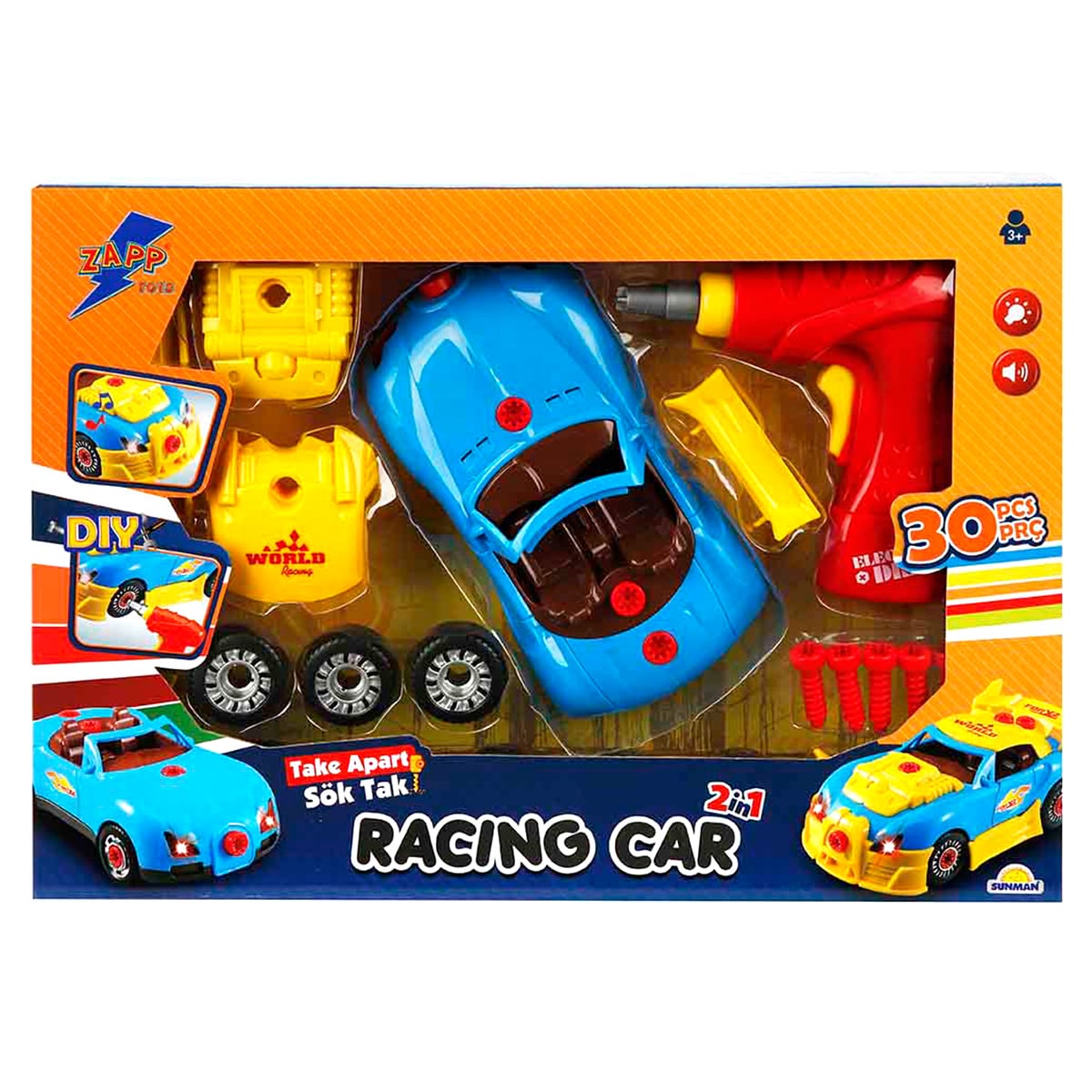 Set Asamblare Masinuta Sport Zapp Toys, 30 Piese