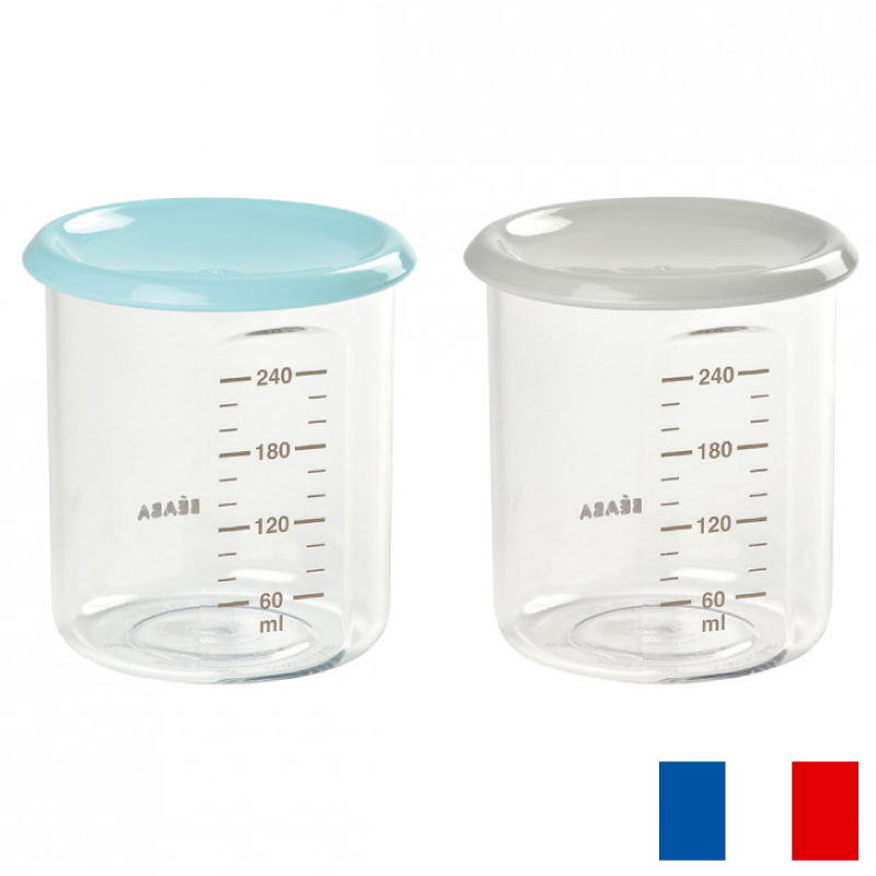 Set 2 recipiente ermetice Beaba Tritan, 240 ml