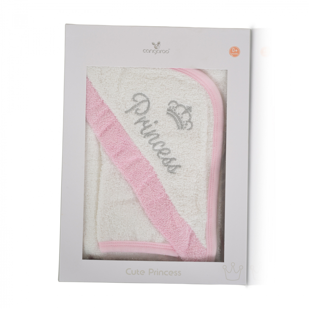 Set Prosop Cangaroo Princess Pink cu Glugă - imagine 3