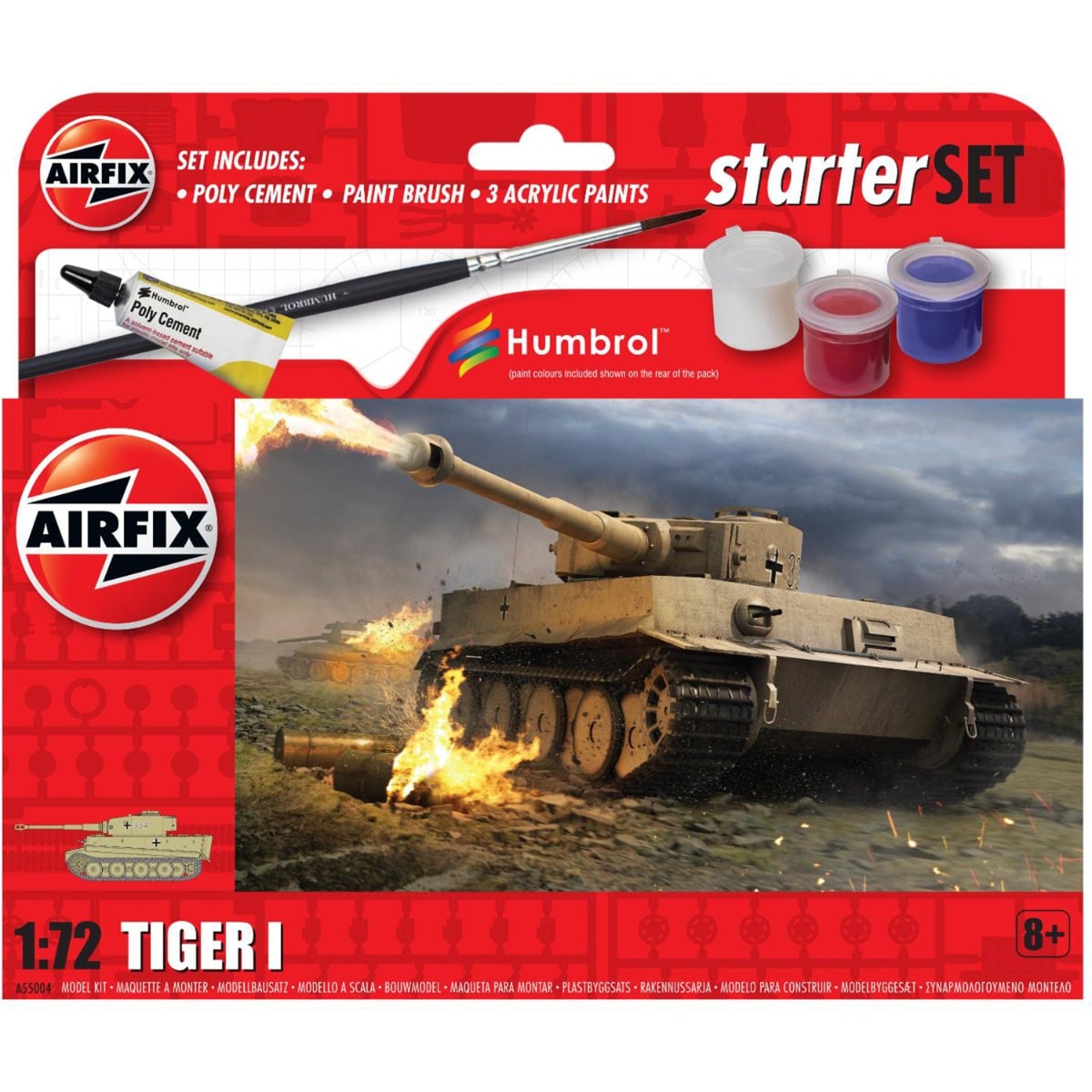 Set Constructie Airfix Tiger 1 cu Accesorii