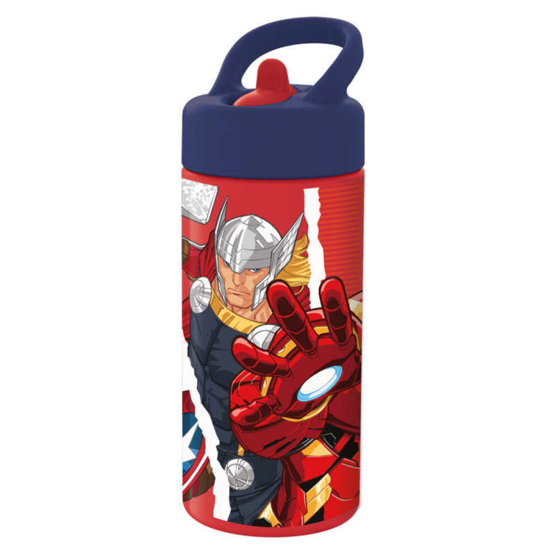 Sticla Apa Safta Avengers 410 ml cu Pai