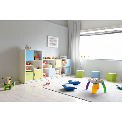 Dulap Quadro L Moje Bambino, 6 compartimente, Alb - imagine 9
