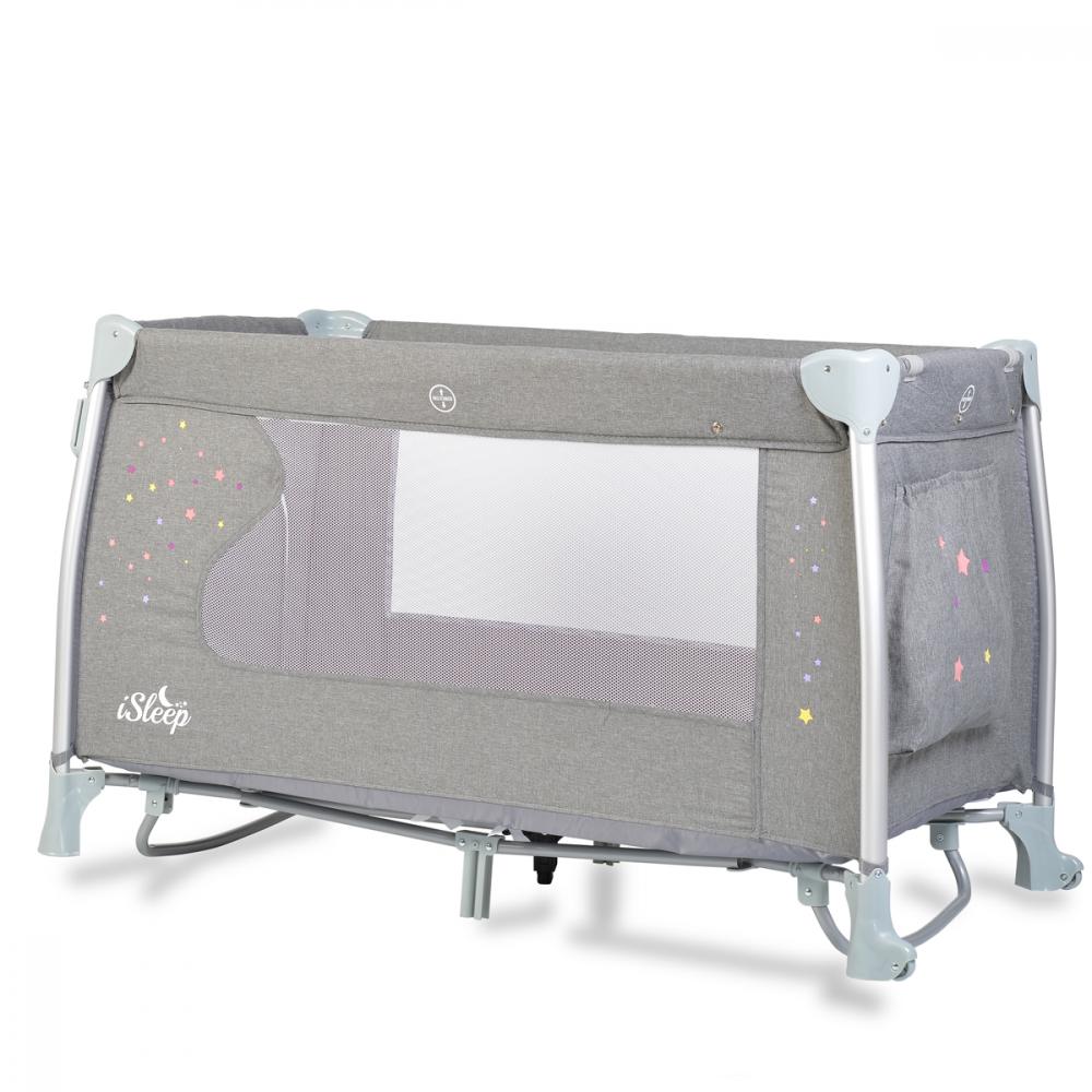 Patut Cangaroo ISleep Grey 120x60 Pliabil Complet - imagine 9