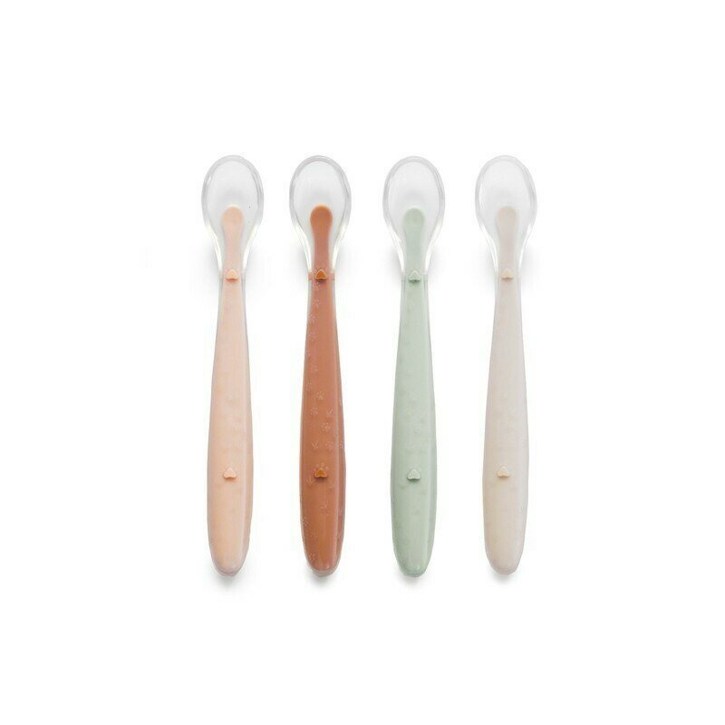 Set 4 lingurițe silicon Jane - Sigure pentru bebeluși