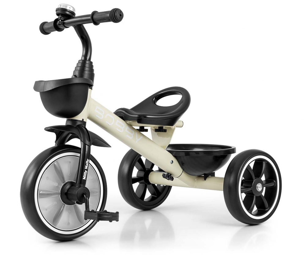 Tricicleta Milly Mally Bobby Beige | Sigurță și Durabilitate - imagine 4