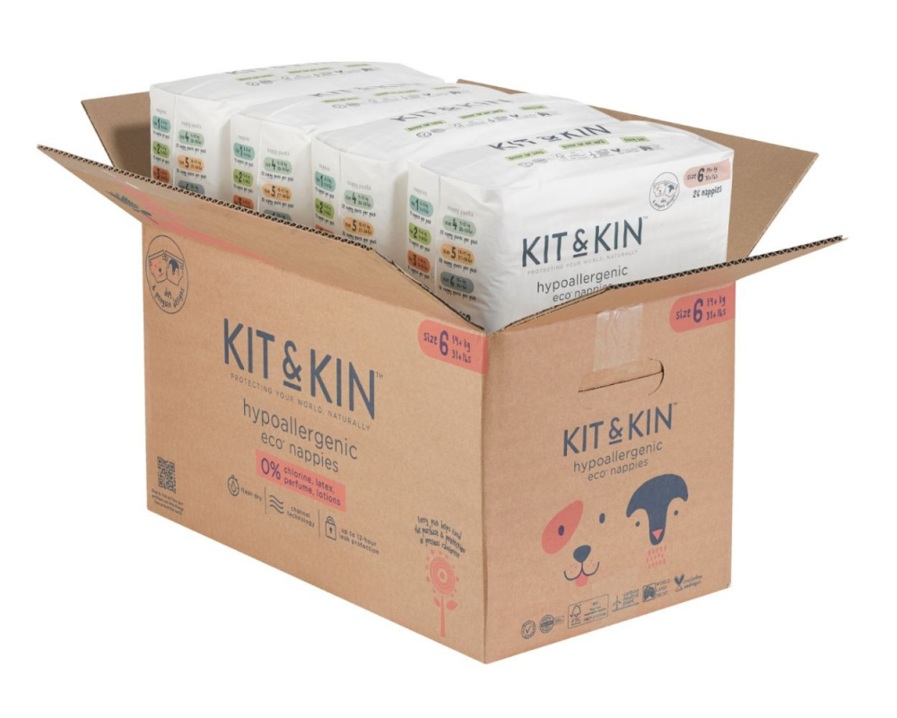 Scutece Hipoalergenice Eco KitKin, 96 buc, M.6 - imagine 2