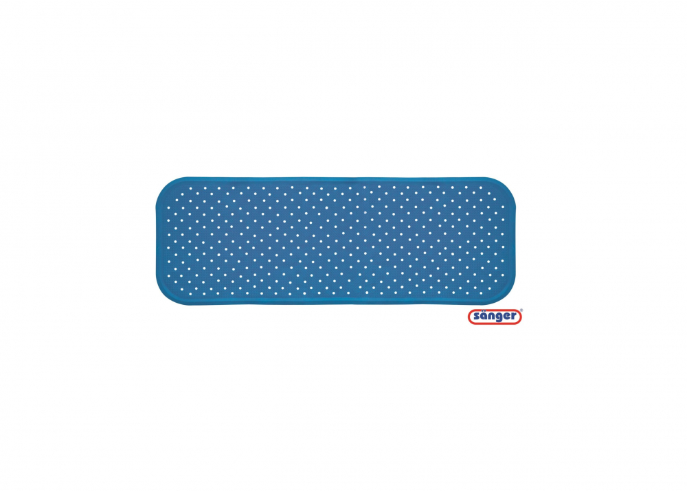 Covor Cada Antiderapant Sanger, 96x34 cm, Albastru