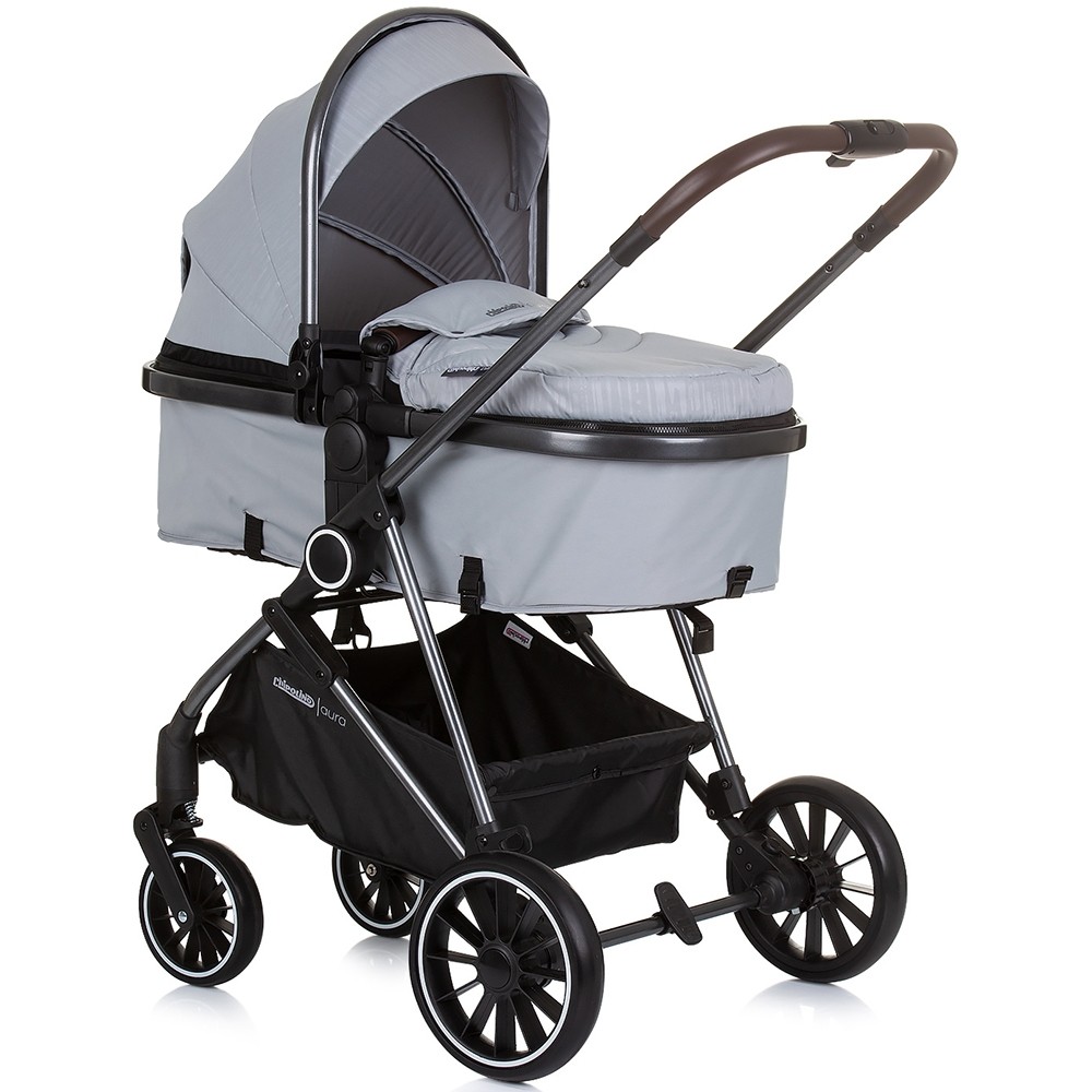 Carucior Chipolino Aura 3 in 1 Ash Grey, 0-22kg - imagine 2