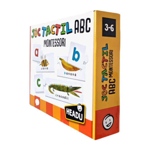 Headu Montessori Joc Tactil ABC Romana - imagine 4