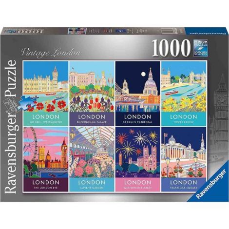 Puzzle Londra Vintage Ravensburger 1000 Piese - imagine 2