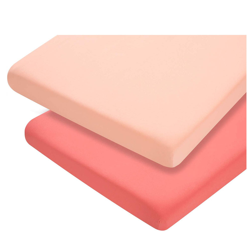 Set cearceaf elastic Clevamama roz, 120x60 cm - imagine 2