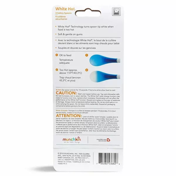 Set 4 lingurițe Munchkin White Hot cu senzor - imagine 2