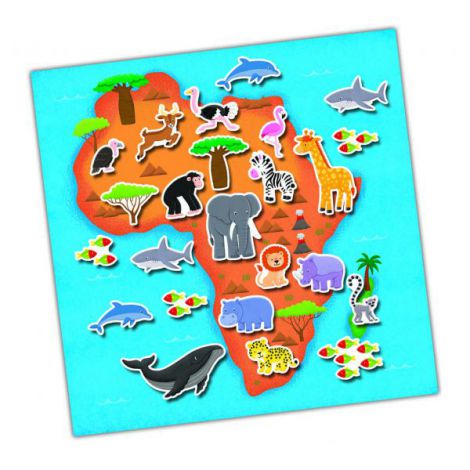 Carte Stickere Hartă Galt - Joc Educativ Animale