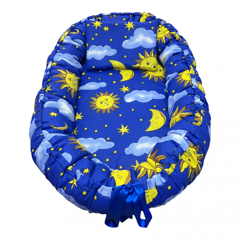 Cuib Bebe și Saltea Croitoria Noastră Soare și Lună - imagine 2