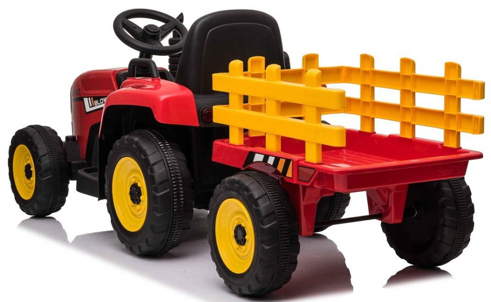 Tractor Electric Nichiduta 12V cu Remorca Red - imagine 2