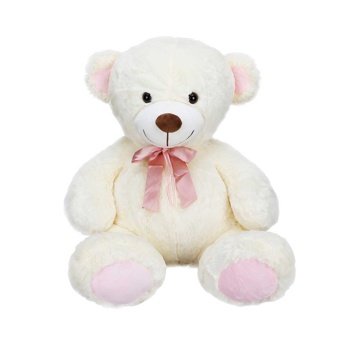Ursulet Plus Puffy Friends 60 cm, Fundiță Roz