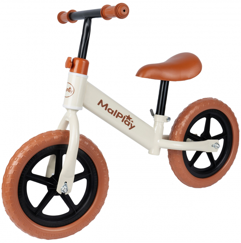 Bicicleta Echilibru Malplay 12" Alba - imagine 6